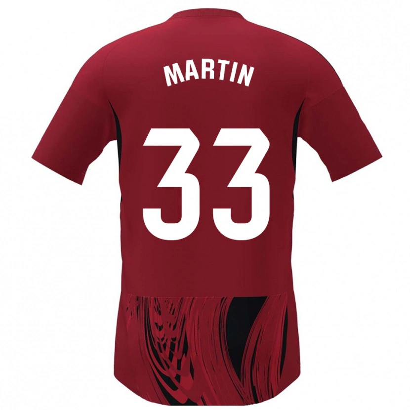 Danxen Criança Camisola Aarón Martin #33 Vermelho Preto Principal 2025/26 Camisa