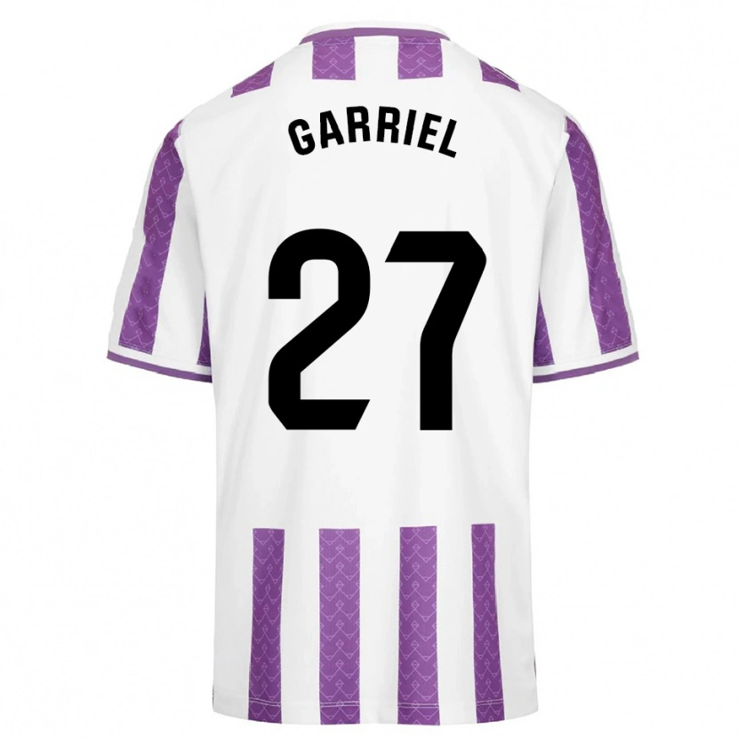Danxen Criança Camisola Iván Garriel #27 Roxo Branco Principal 2025/26 Camisa