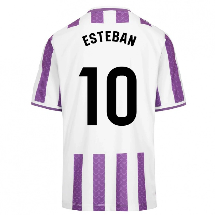 Danxen Criança Camisola Sergi Esteban #10 Roxo Branco Principal 2025/26 Camisa