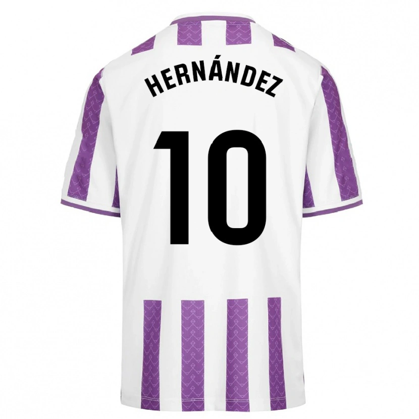 Danxen Criança Camisola Celia Hernández Cordero #10 Roxo Branco Principal 2025/26 Camisa