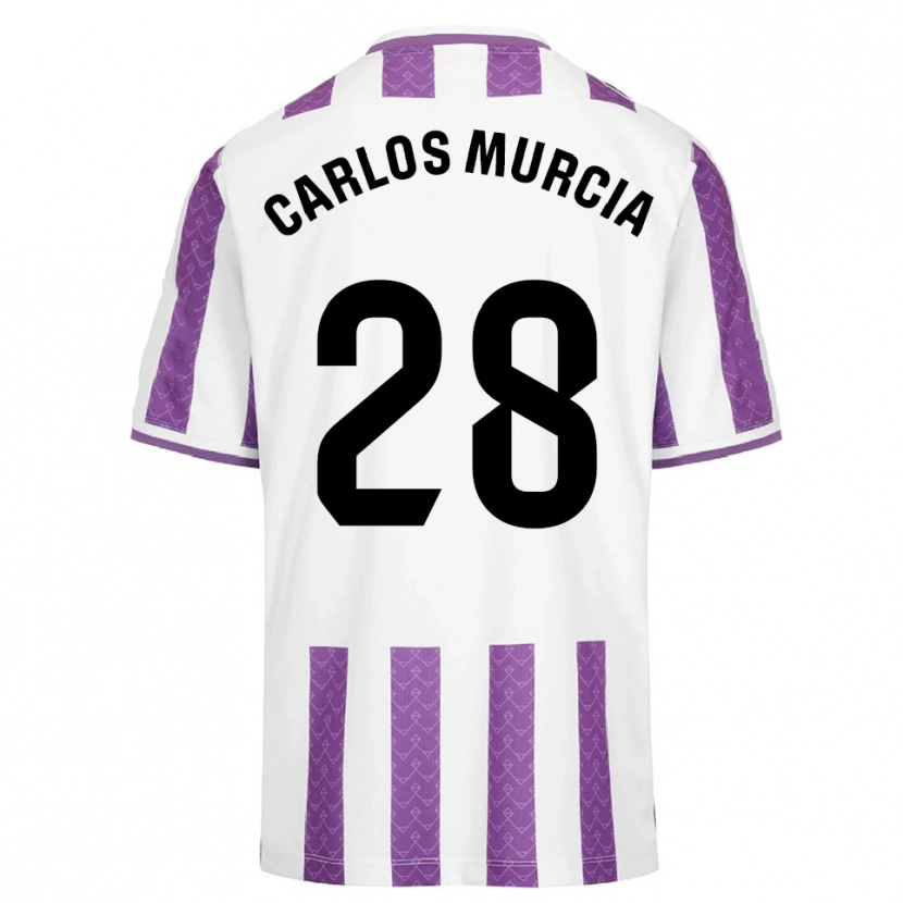 Danxen Criança Camisola Juan Carlos Murcia #28 Roxo Branco Principal 2025/26 Camisa
