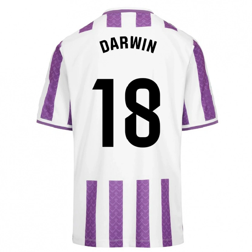 Danxen Criança Camisola Darwin Machís #18 Roxo Branco Principal 2025/26 Camisa