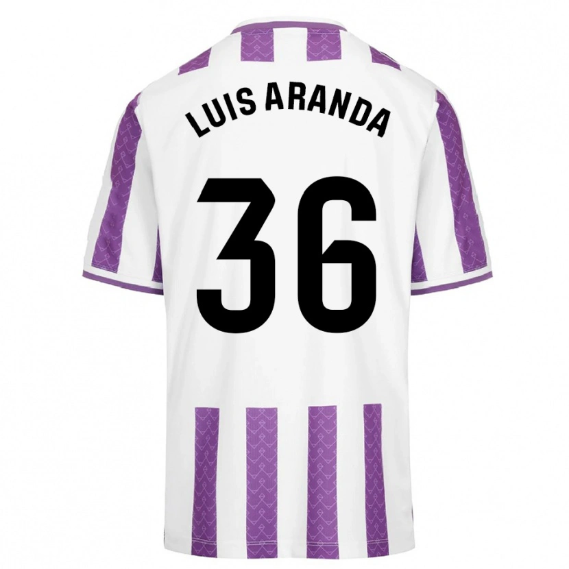 Danxen Criança Camisola José Luis Aranda #36 Roxo Branco Principal 2025/26 Camisa