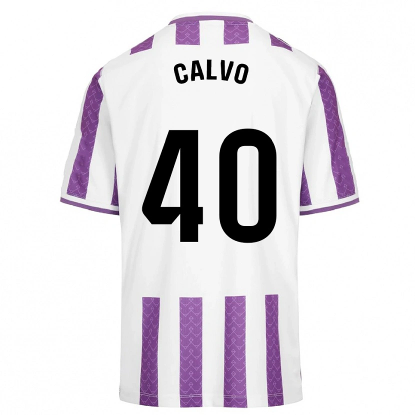Danxen Criança Camisola Hugo Calvo #40 Roxo Branco Principal 2025/26 Camisa