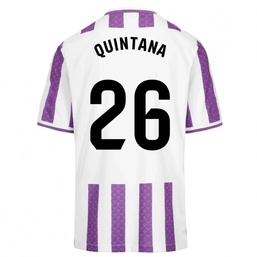 Danxen Criança Camisola Alberto Quintana #26 Roxo Branco Principal 2025/26 Camisa