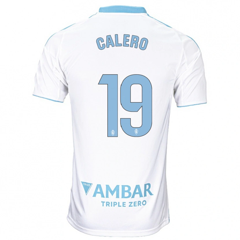 Danxen Criança Camisola Iván Calero #19 Branco Azul Celeste Principal 2025/26 Camisa
