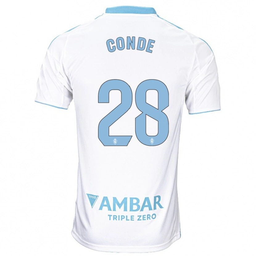 Danxen Criança Camisola Miguel Conde #28 Branco Azul Celeste Principal 2025/26 Camisa