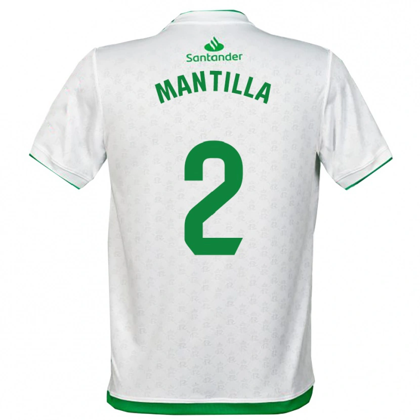 Danxen Criança Camisola Álvaro Mantilla #2 Verde Branco Principal 2025/26 Camisa