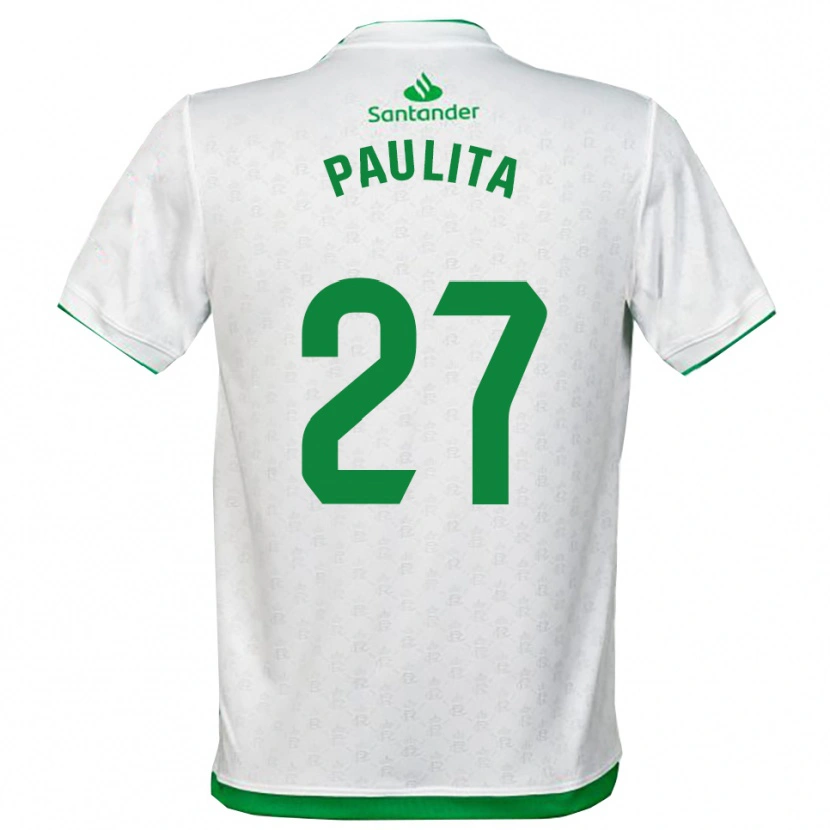 Danxen Criança Camisola Paula García Hontañón #27 Verde Branco Principal 2025/26 Camisa