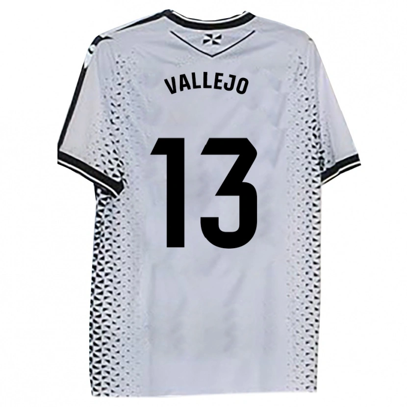 Danxen Criança Camisola Guillermo Vallejo #13 Branco Preto Principal 2025/26 Camisa