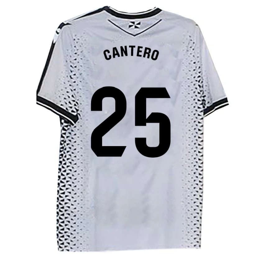 Danxen Criança Camisola Yago Cantero #25 Branco Preto Principal 2025/26 Camisa