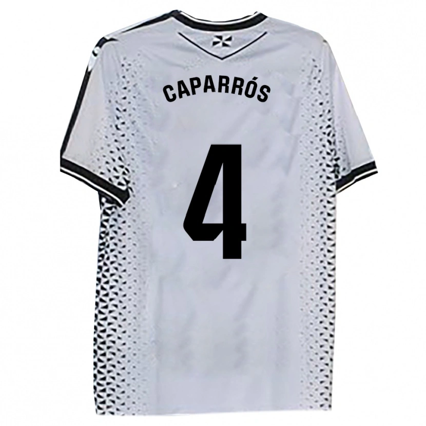 Danxen Criança Camisola Albert Caparrós #4 Branco Preto Principal 2025/26 Camisa