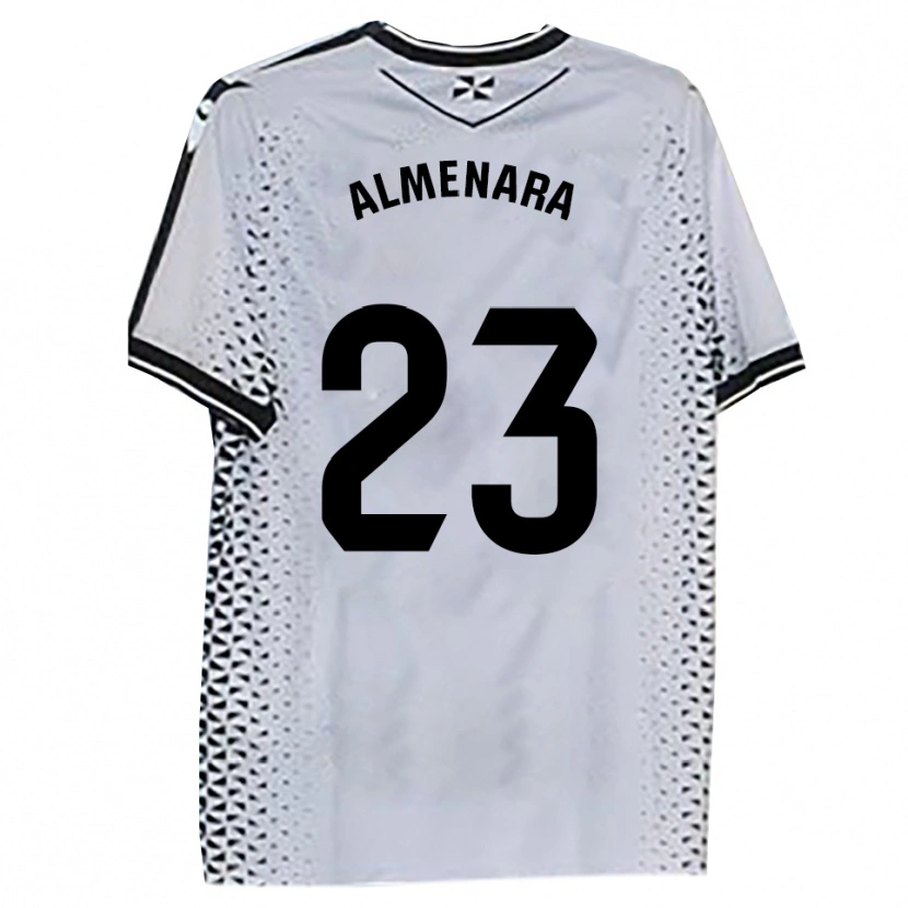 Danxen Criança Camisola Gonzalo Almenara #23 Branco Preto Principal 2025/26 Camisa