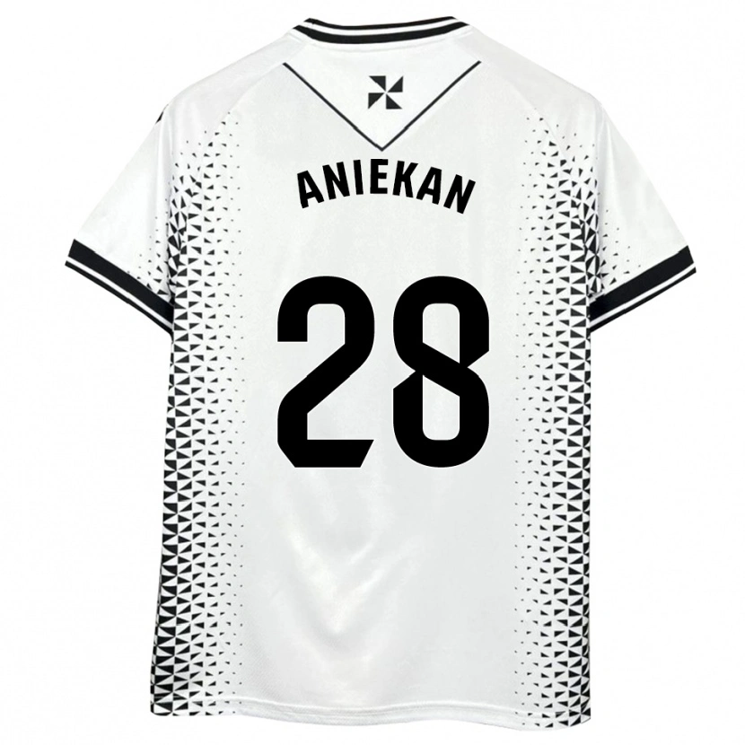Danxen Criança Camisola Bless Aniekan #28 Branco Preto Principal 2025/26 Camisa