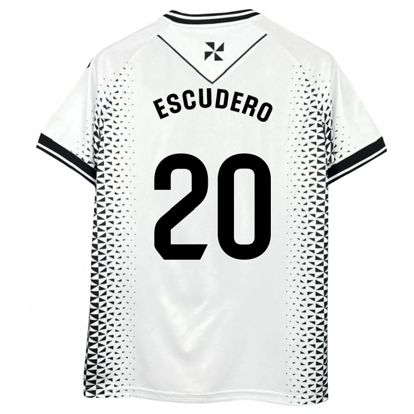 Danxen Criança Camisola Andy Escudero #20 Branco Preto Principal 2025/26 Camisa