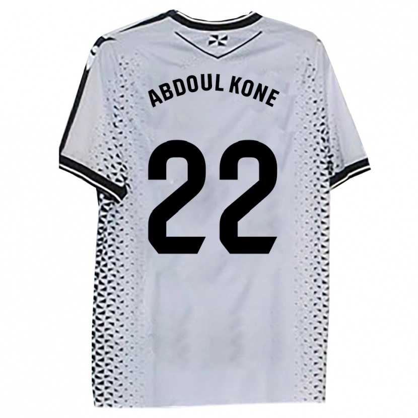 Danxen Criança Camisola Kialy Abdoul Kone #22 Branco Preto Principal 2025/26 Camisa