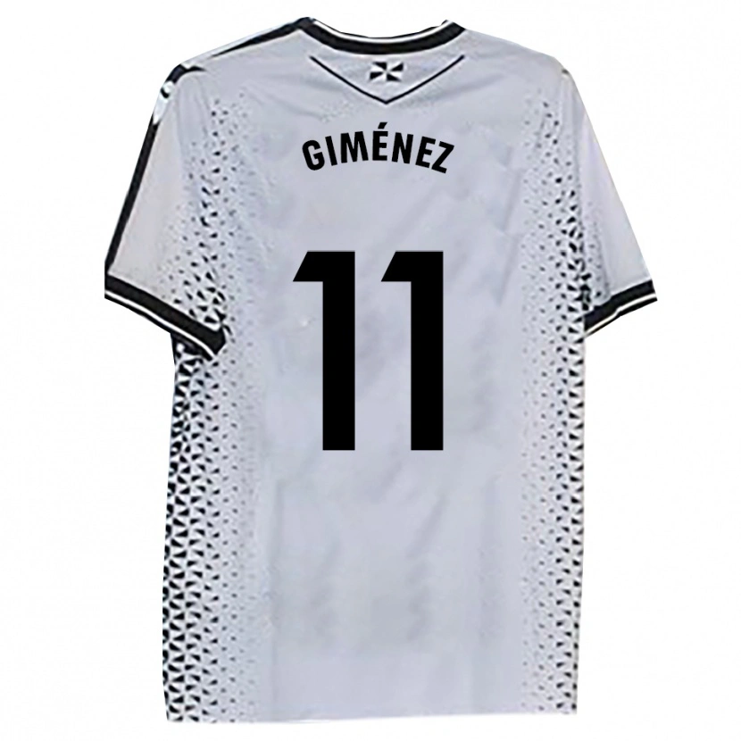 Danxen Criança Camisola Gonzalo Giménez #11 Branco Preto Principal 2025/26 Camisa