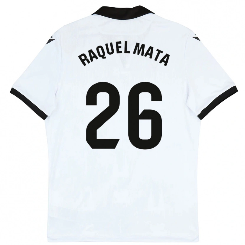 Danxen Criança Camisola Raquel Mata #26 Branco Preto Principal 2025/26 Camisa