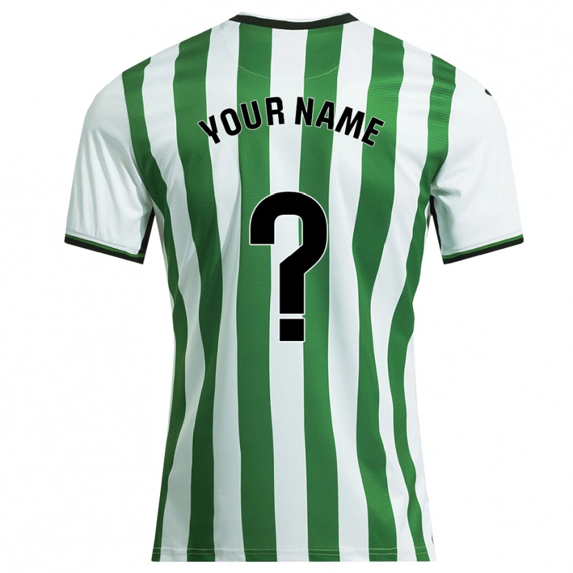 Danxen Criança Camisola Seu Nome #0 Branco Verde Principal 2025/26 Camisa