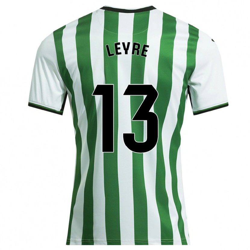 Danxen Criança Camisola Leyre Sánchez López #13 Branco Verde Principal 2025/26 Camisa