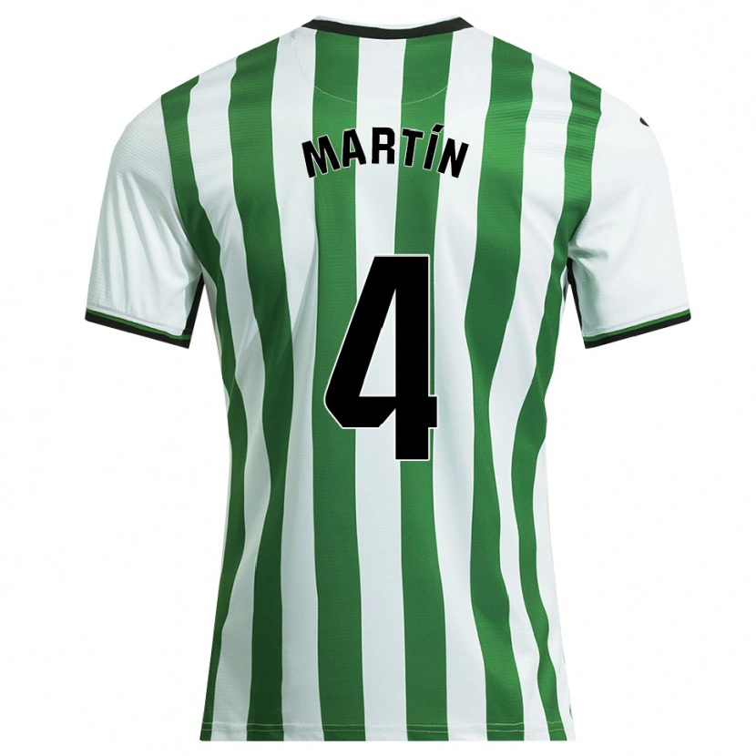 Danxen Criança Camisola Álex Martín #4 Branco Verde Principal 2025/26 Camisa