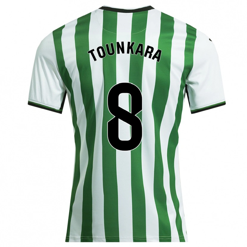 Danxen Criança Camisola Ntji Tounkara #8 Branco Verde Principal 2025/26 Camisa