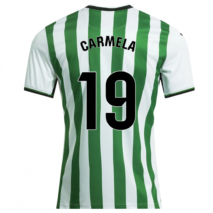 Danxen Criança Camisola Carmen Ligero Fernández #19 Branco Verde Principal 2025/26 Camisa
