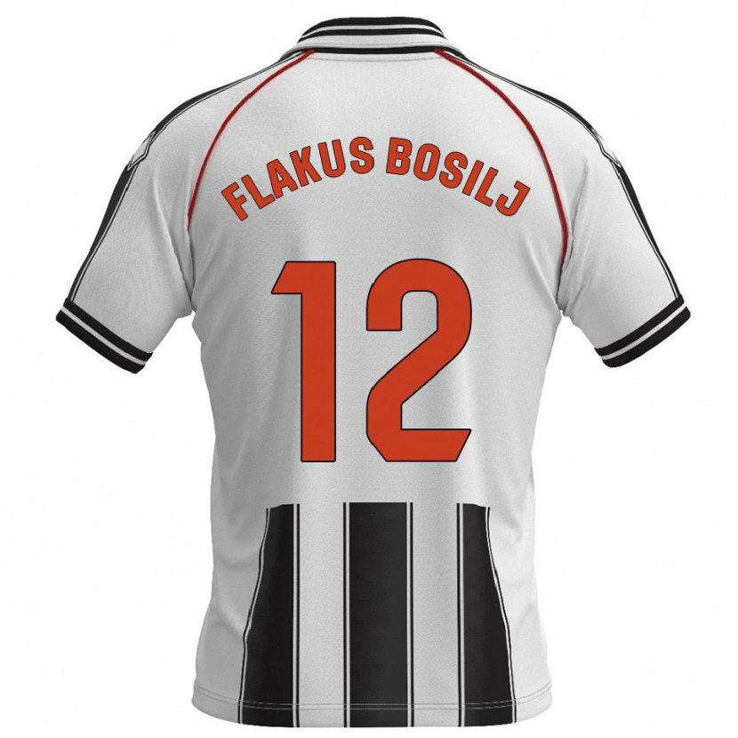 Danxen Criança Camisola David Flakus Bosilj #12 Branco Preto Principal 2025/26 Camisa