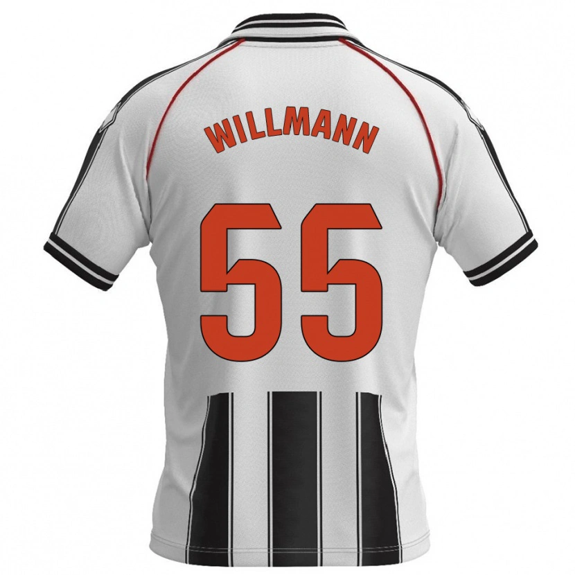 Danxen Criança Camisola Michal Willmann #55 Branco Preto Principal 2025/26 Camisa