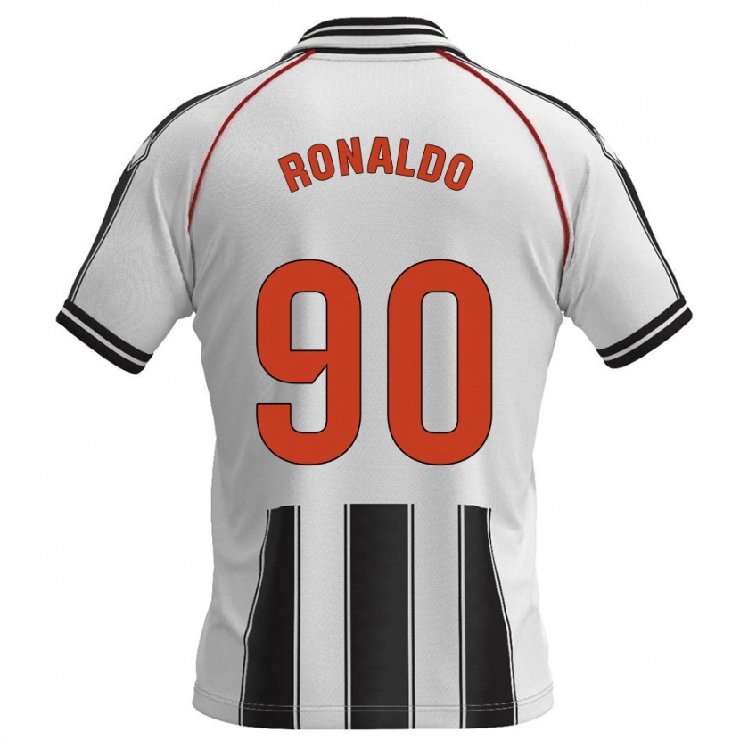 Danxen Criança Camisola Ronaldo #90 Branco Preto Principal 2025/26 Camisa