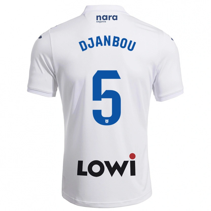Danxen Criança Camisola Sekou Djanbou #5 Branco Marinho Principal 2025/26 Camisa