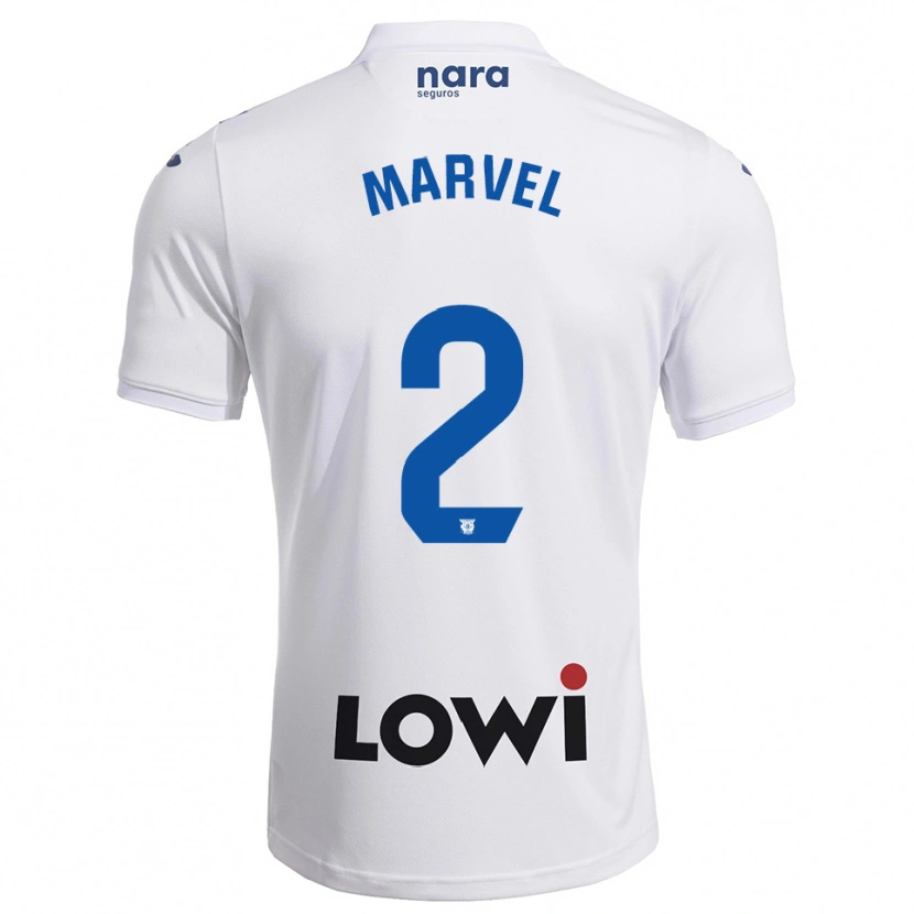 Danxen Criança Camisola Marvel #2 Branco Marinho Principal 2025/26 Camisa