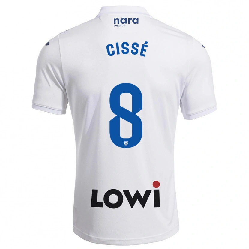 Danxen Criança Camisola Seydouba Cissé #8 Branco Marinho Principal 2025/26 Camisa