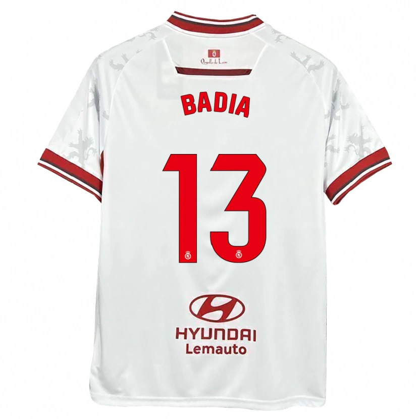 Danxen Criança Camisola Edgar Badia #13 Branco Vermelho Principal 2025/26 Camisa