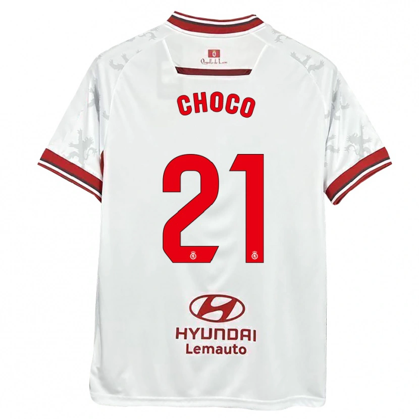 Danxen Criança Camisola Álvaro Choco #21 Branco Vermelho Principal 2025/26 Camisa