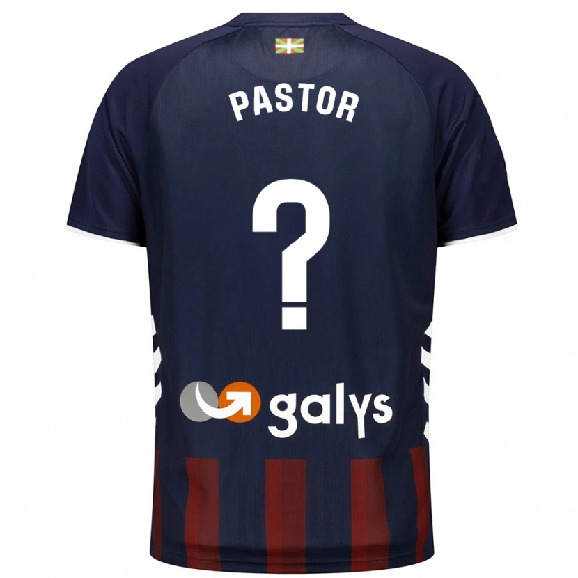 Danxen Criança Camisola Xavier Pastor #0 Azul Marinho Vermelho Principal 2025/26 Camisa