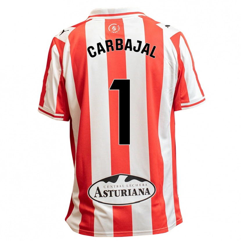 Danxen Criança Camisola Cristina Díaz Carbajal #1 Branco Vermelho Principal 2025/26 Camisa