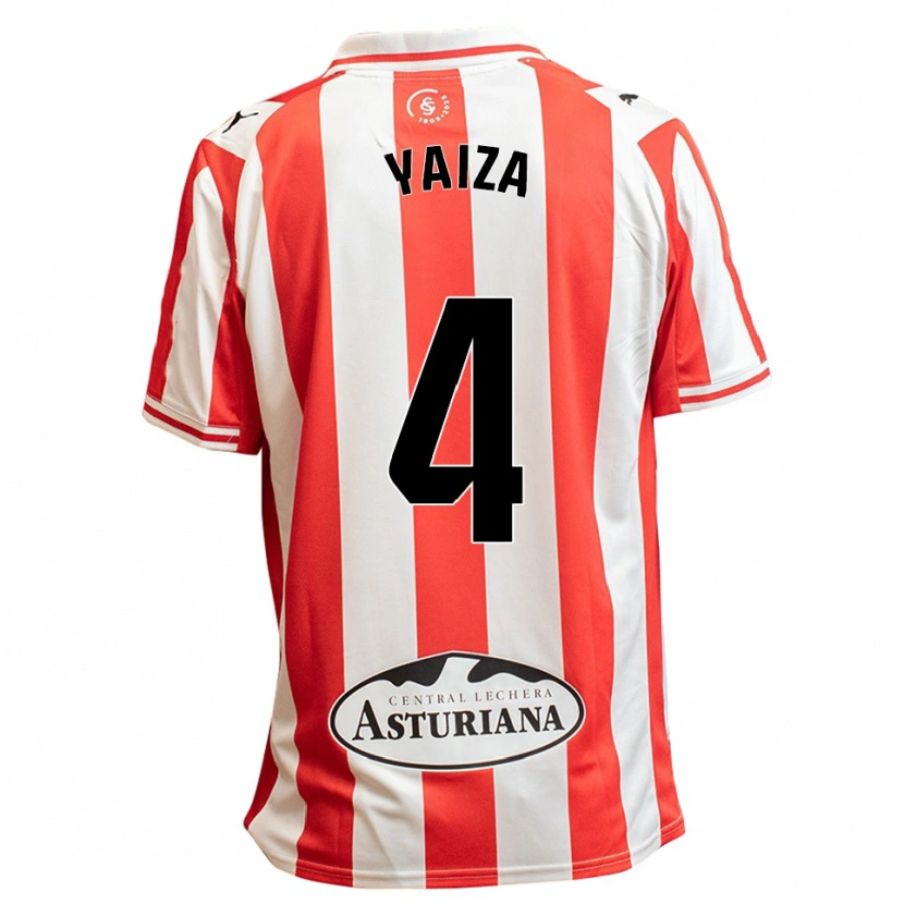 Danxen Criança Camisola Yaiza Cernuda Feito #4 Branco Vermelho Principal 2025/26 Camisa