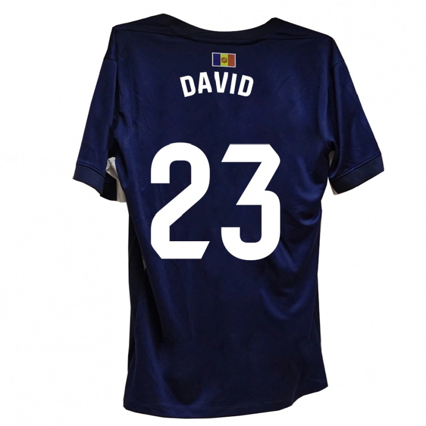 Danxen Criança Camisola David De La Fuente #23 Azul Marinho Branco Principal 2025/26 Camisa