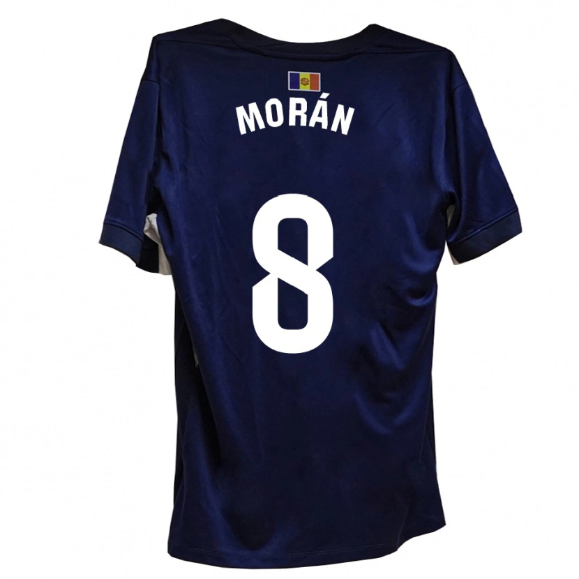 Danxen Criança Camisola Erik Morán #8 Azul Marinho Branco Principal 2025/26 Camisa