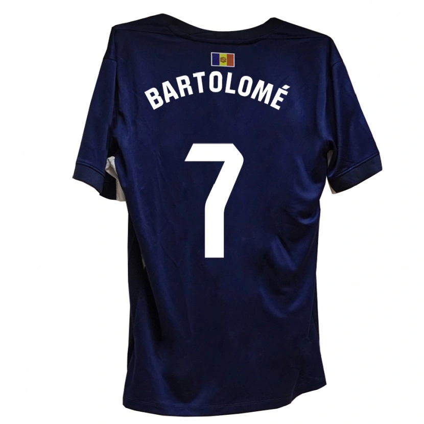 Danxen Criança Camisola Luis Bartolomé #7 Azul Marinho Branco Principal 2025/26 Camisa