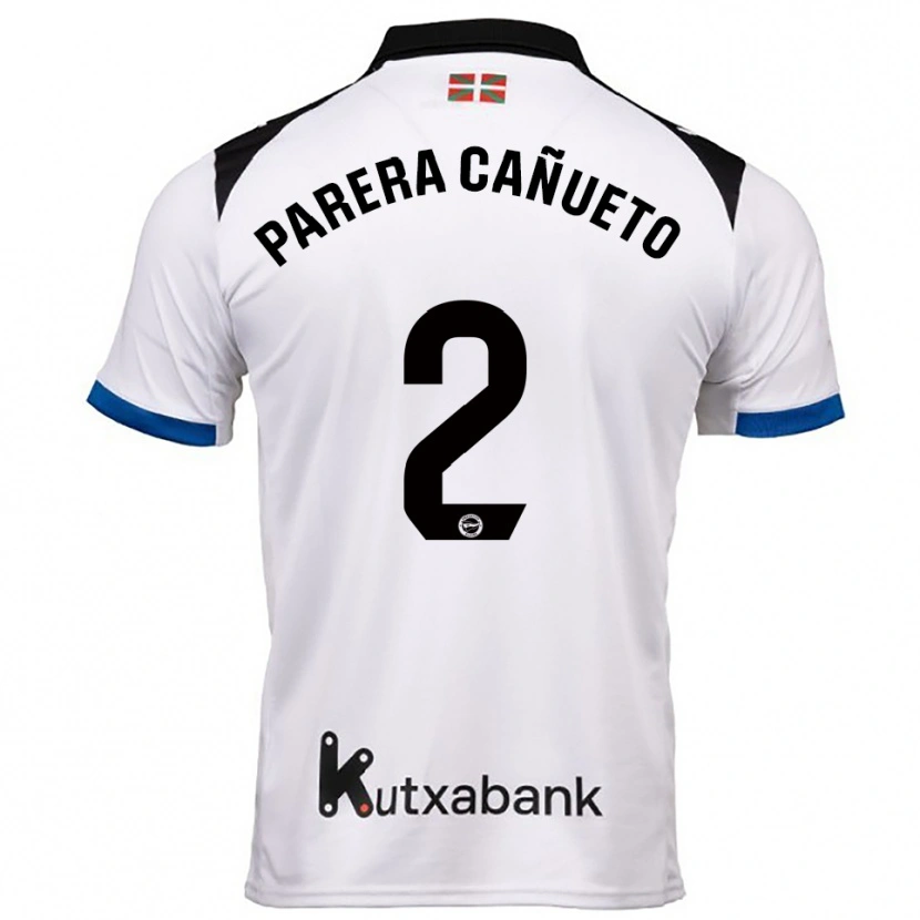Danxen Criança Camisola Laia Parera Cañueto #2 Branco Azul Alternativa 2025/26 Camisa