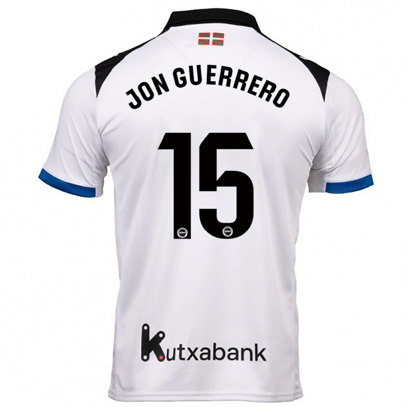 Danxen Criança Camisola Julen Jon Guerrero #15 Branco Azul Alternativa 2025/26 Camisa