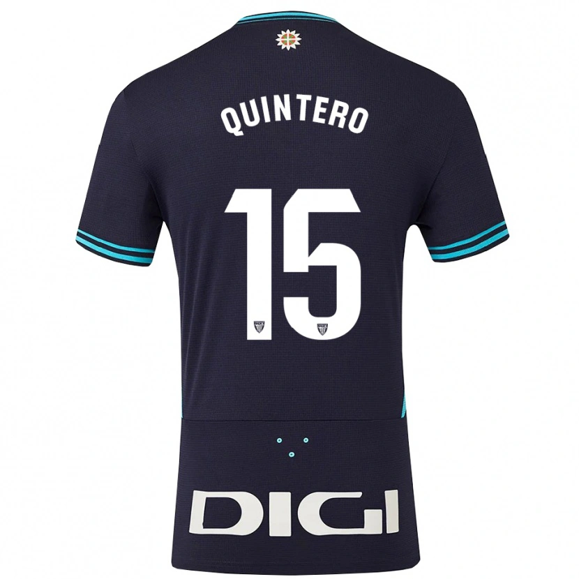 Danxen Criança Camisola Iker Quintero #15 Azul Marinho Azul Celeste Alternativa 2025/26 Camisa
