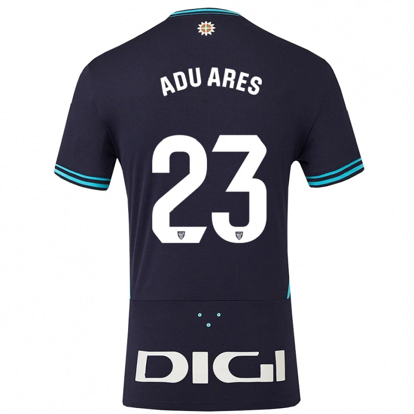 Danxen Criança Camisola Adu Ares #23 Azul Marinho Azul Celeste Alternativa 2025/26 Camisa