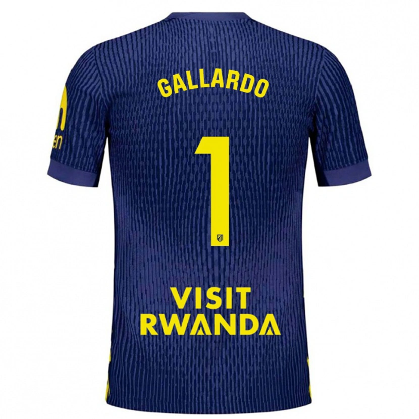 Danxen Criança Camisola Lola Gallardo #1 Azul Marinho Amarelo Alternativa 2025/26 Camisa