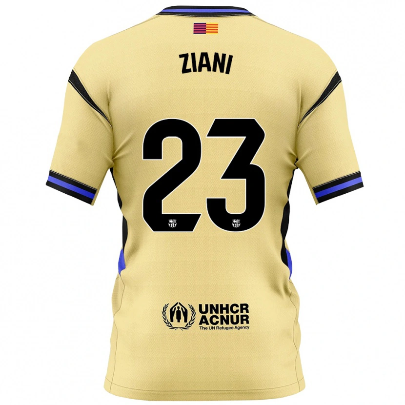 Danxen Criança Camisola Ismael Ziani #23 Amarelo Preto Alternativa 2025/26 Camisa