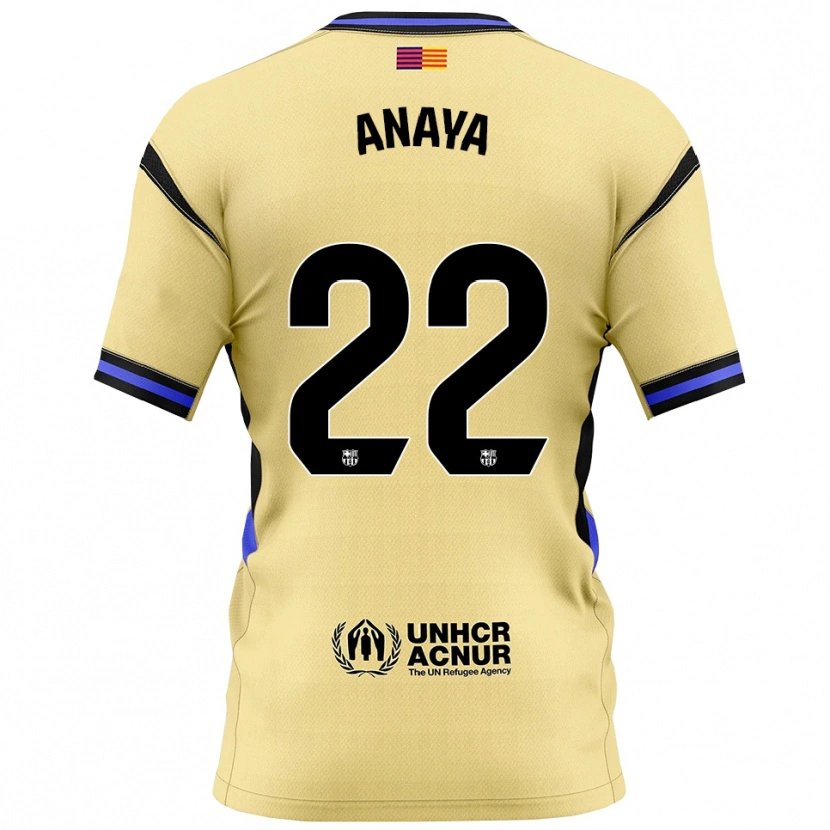 Danxen Criança Camisola Joan Anaya #22 Amarelo Preto Alternativa 2025/26 Camisa