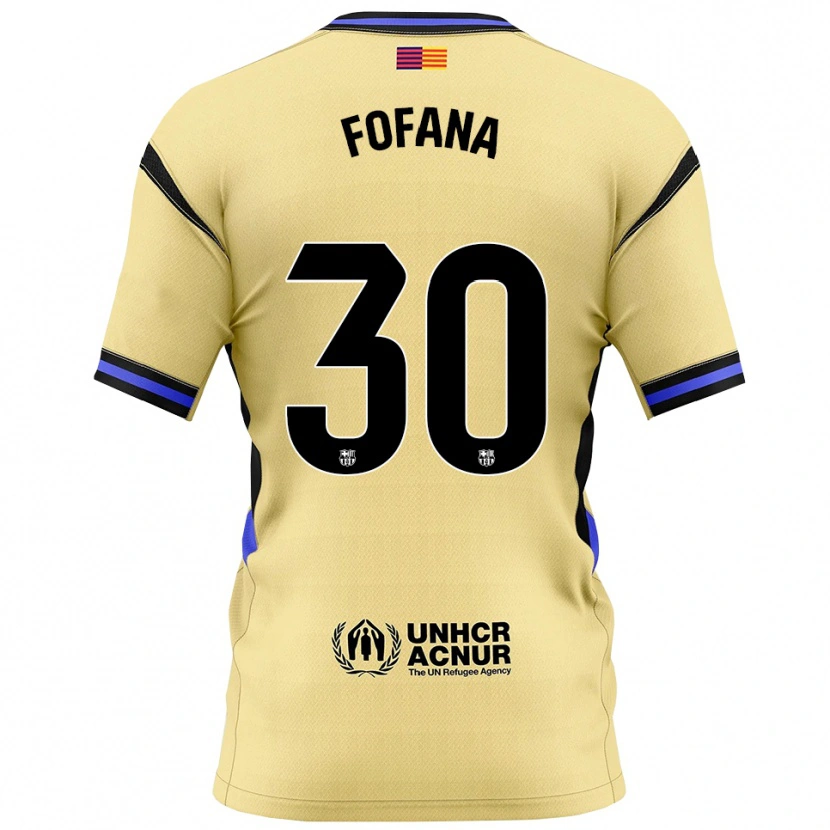 Danxen Criança Camisola Nuhu Fofana #30 Amarelo Preto Alternativa 2025/26 Camisa