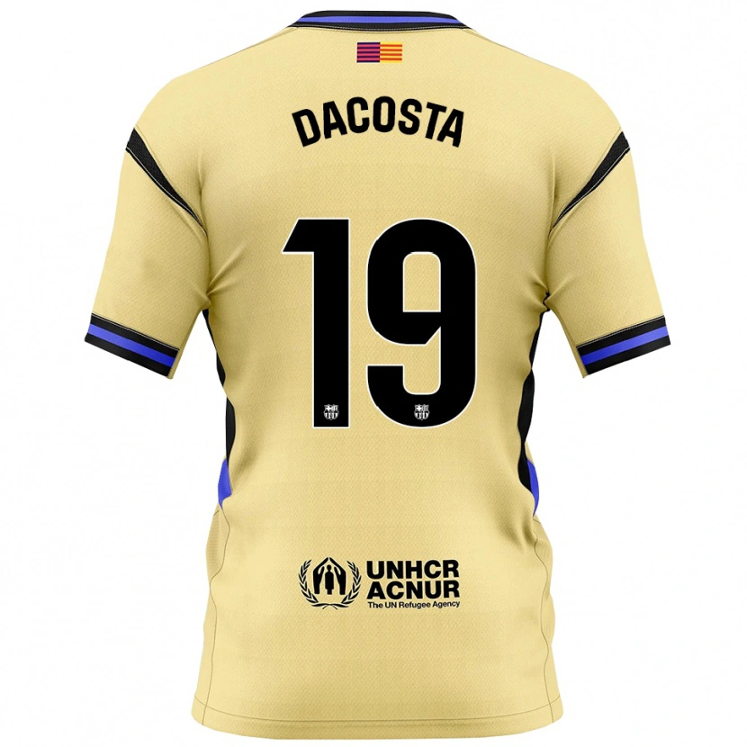 Danxen Criança Camisola Raúl Dacosta #19 Amarelo Preto Alternativa 2025/26 Camisa